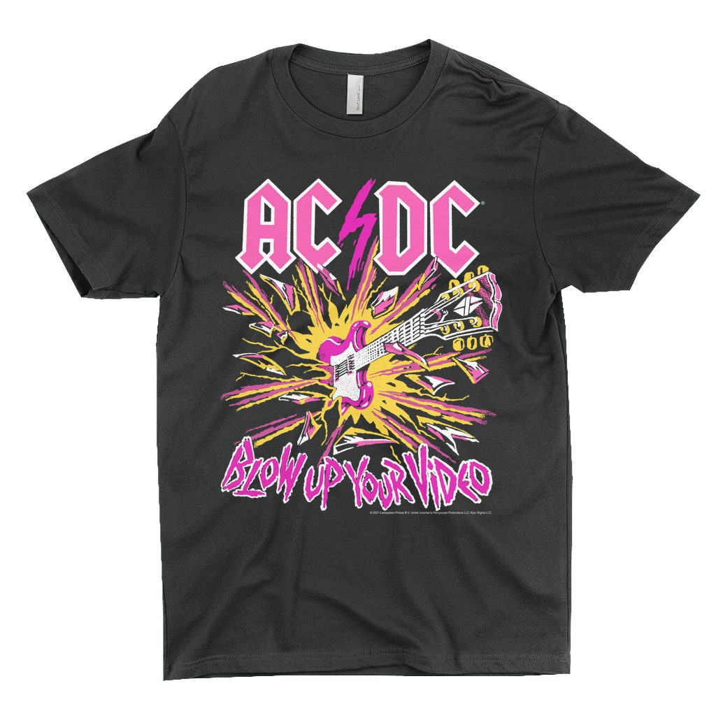 AC/DC T-Shirt | Blow Up Your Video Neon Design Shirt