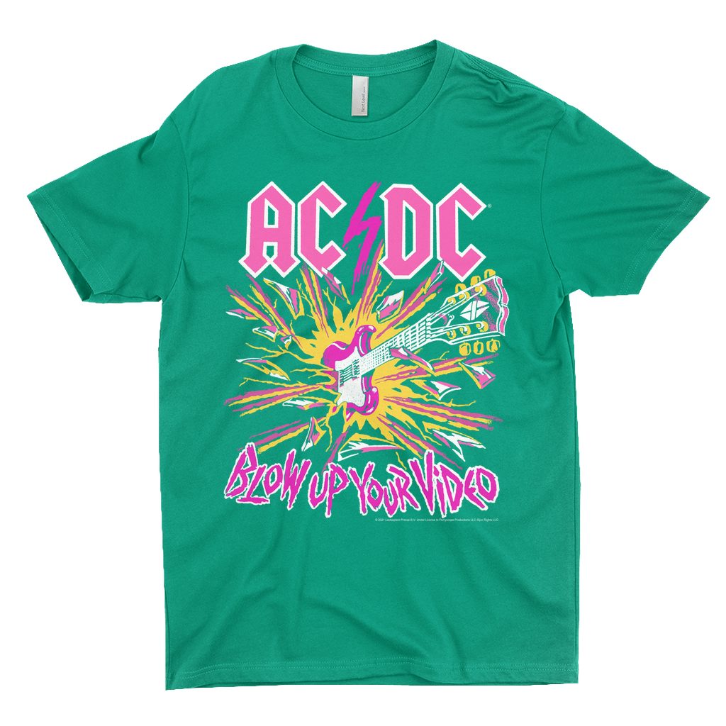 AC/DC T-Shirt Blow Up Your Video Neon Design Shirt