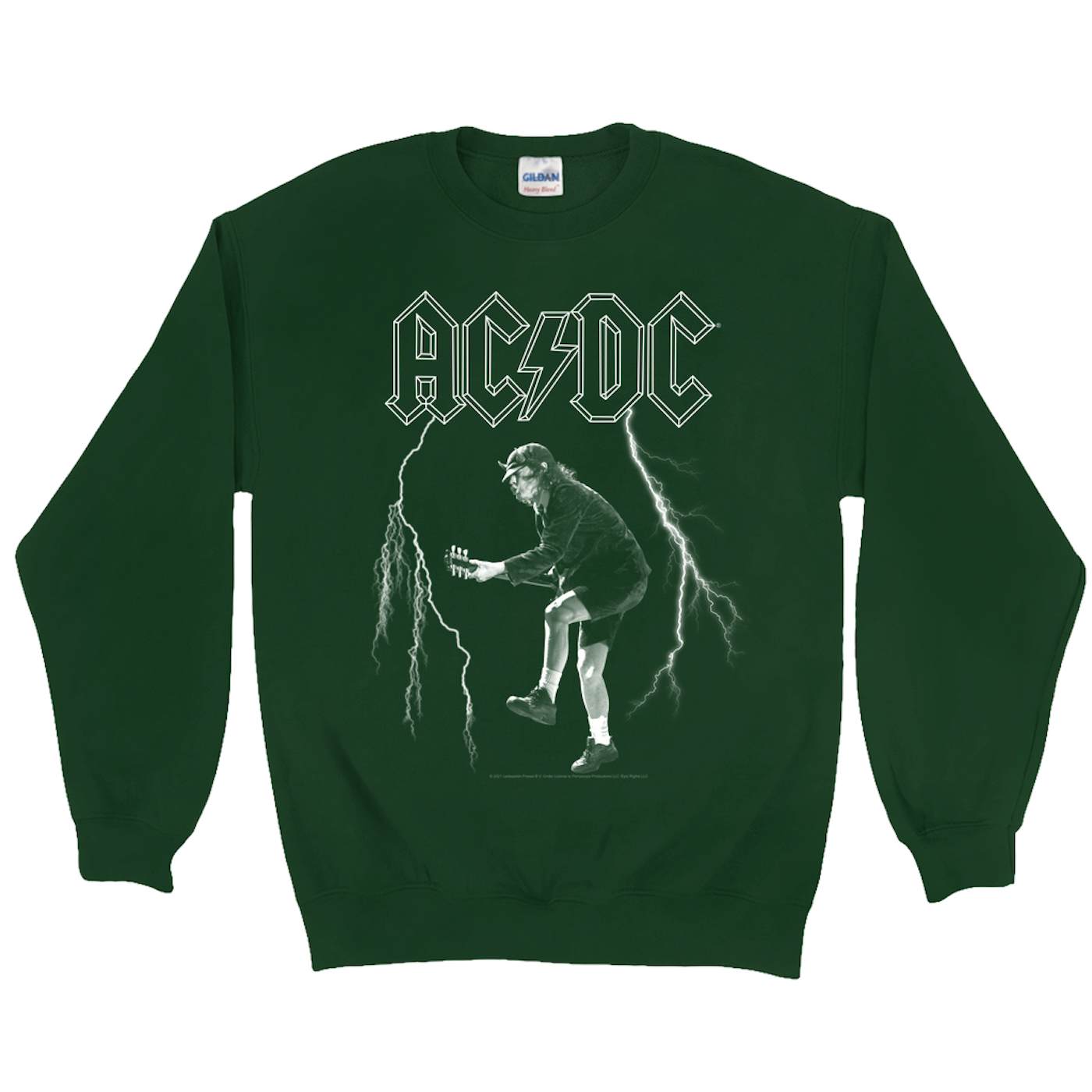 AC/DC Sweatshirt | Angus Young Lighting On Stage Design ACDC Sweatshirt (Merchbar Exclusive)