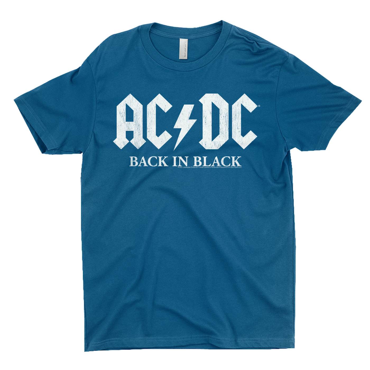 Ac dc back outlet in black t shirt