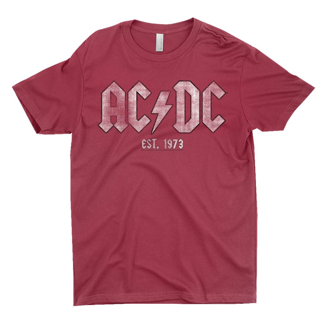 AC/DC T-Shirt | Est. 1973 Distressed Shirt (Merchbar Exclusive)