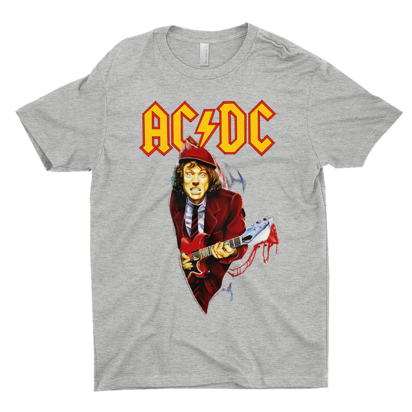 AC/DC T-Shirt | Angus Young With Bloody Guitar Design ACDC Shirt