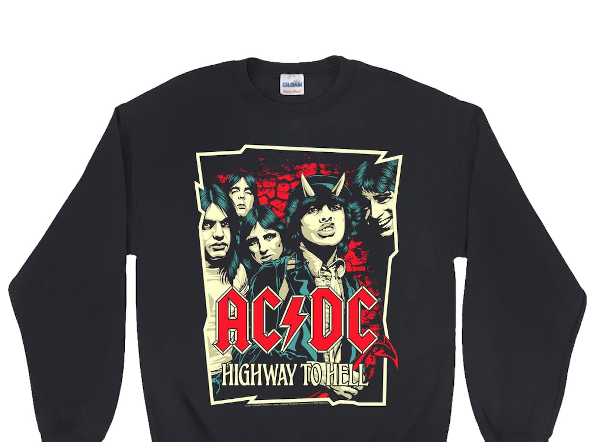 AC/DC Sweatshirt | Highway To Hell Red Design Sweatshirt