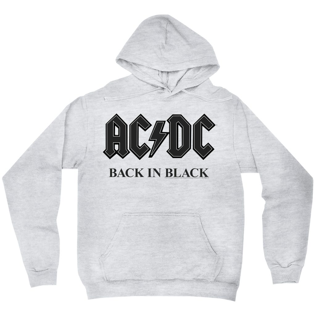 AC/DC Hoodie | Back In Black Charcoal Design Hoodie