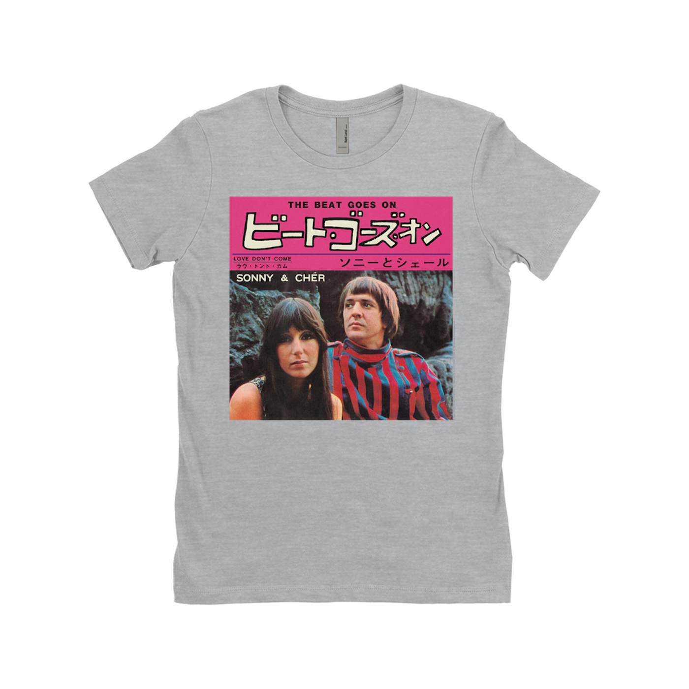Sonny & Cher Ladies' Boyfriend T-Shirt | The Beat Goes On Japan Album Sonny and Cher Shirt
