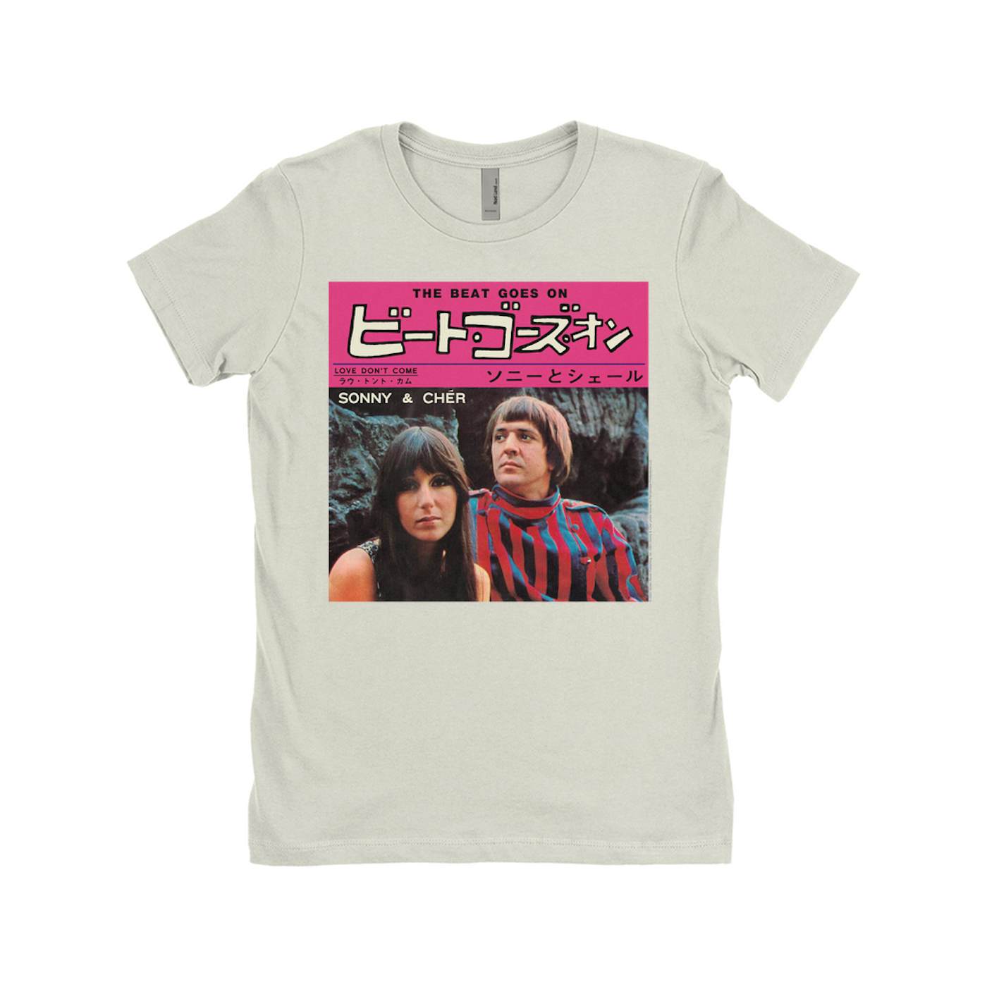 Sonny & Cher Ladies' Boyfriend T-Shirt | The Beat Goes On Japan Album Sonny and Cher Shirt
