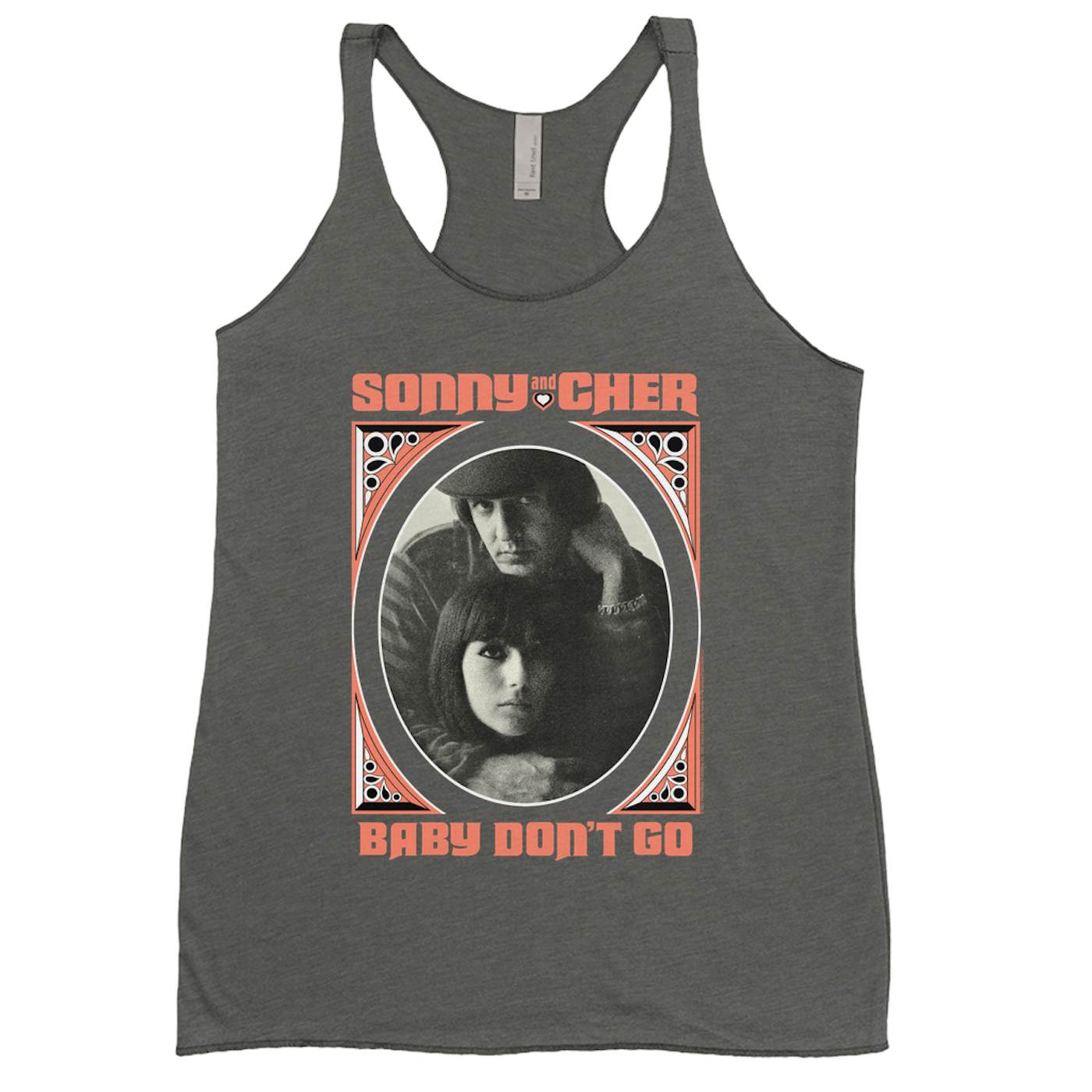Sonny & Cher Ladies' Tank Top | Baby Don't Go Retro Frame Image Sonny and Cher Shirt (Merchbar Exclusive)