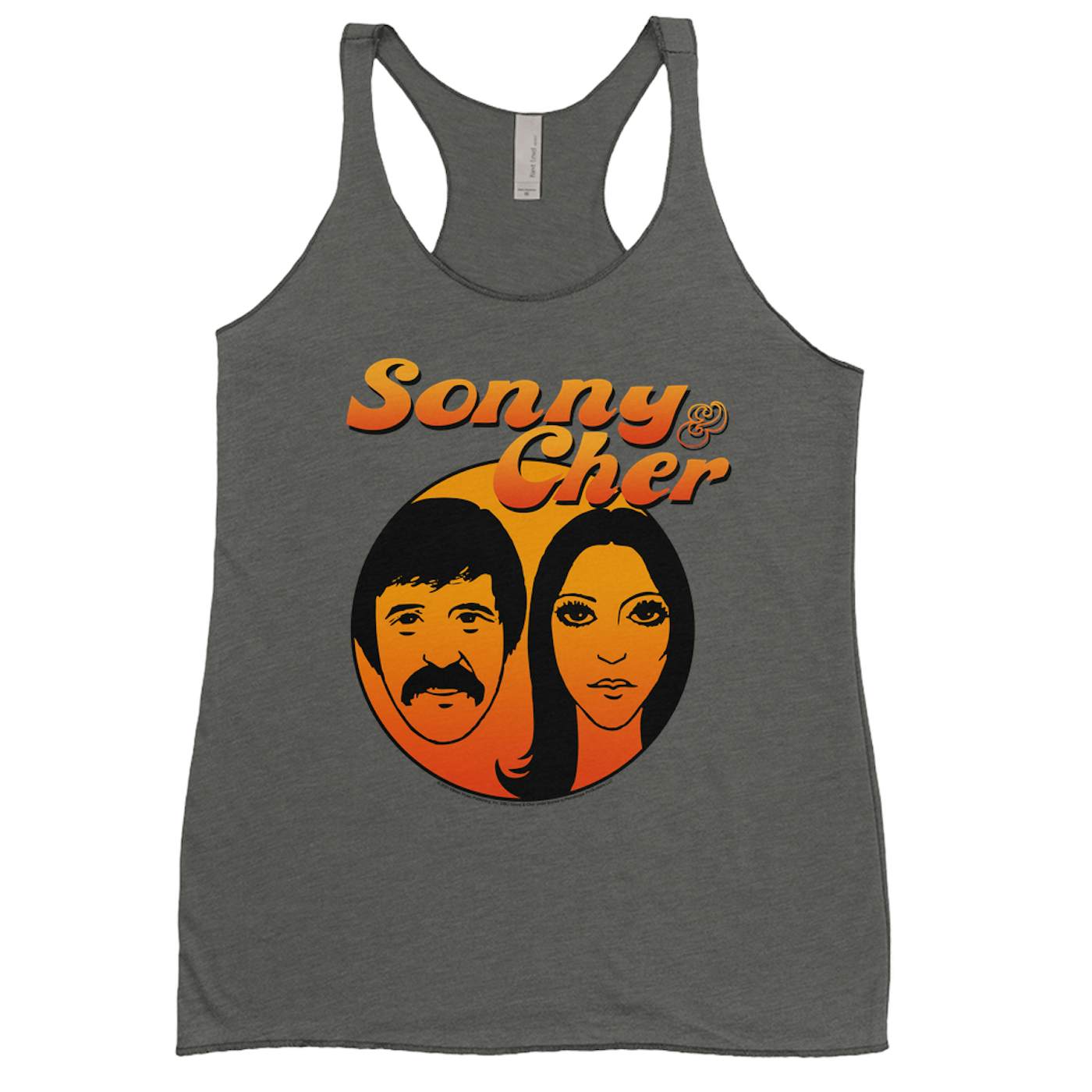 Sonny & Cher Ladies' Tank Top | Comedy Hour Illustration And Logo Ombre Sonny and Cher Shirt
