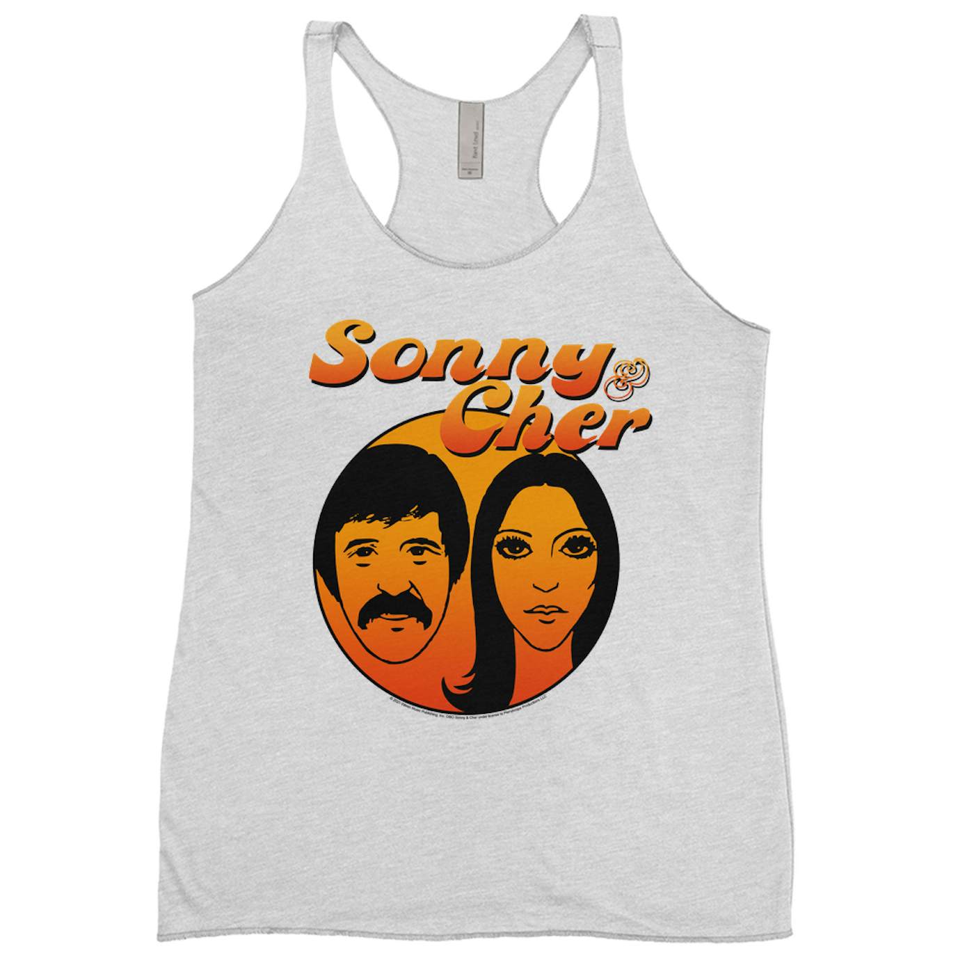 Sonny & Cher Ladies' Tank Top | Comedy Hour Illustration And Logo Ombre Sonny and Cher Shirt
