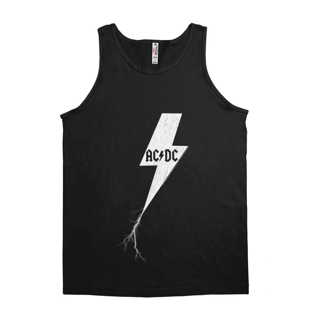 AC/DC Unisex Tank Top | Lightning Bolt Strike Logo Distressed Shirt ...
