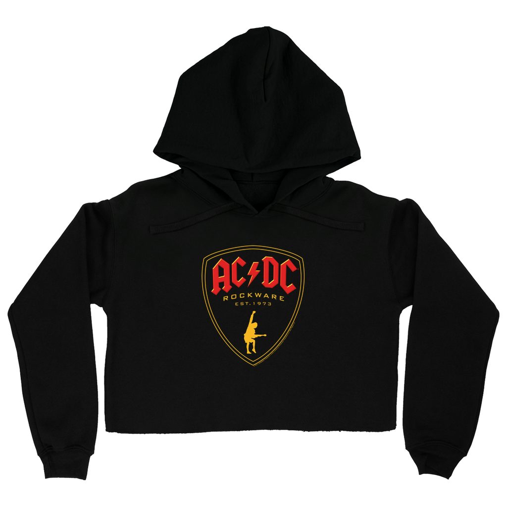 AC/DC Rockware Est. 1973 Emblem Crop Hoodie