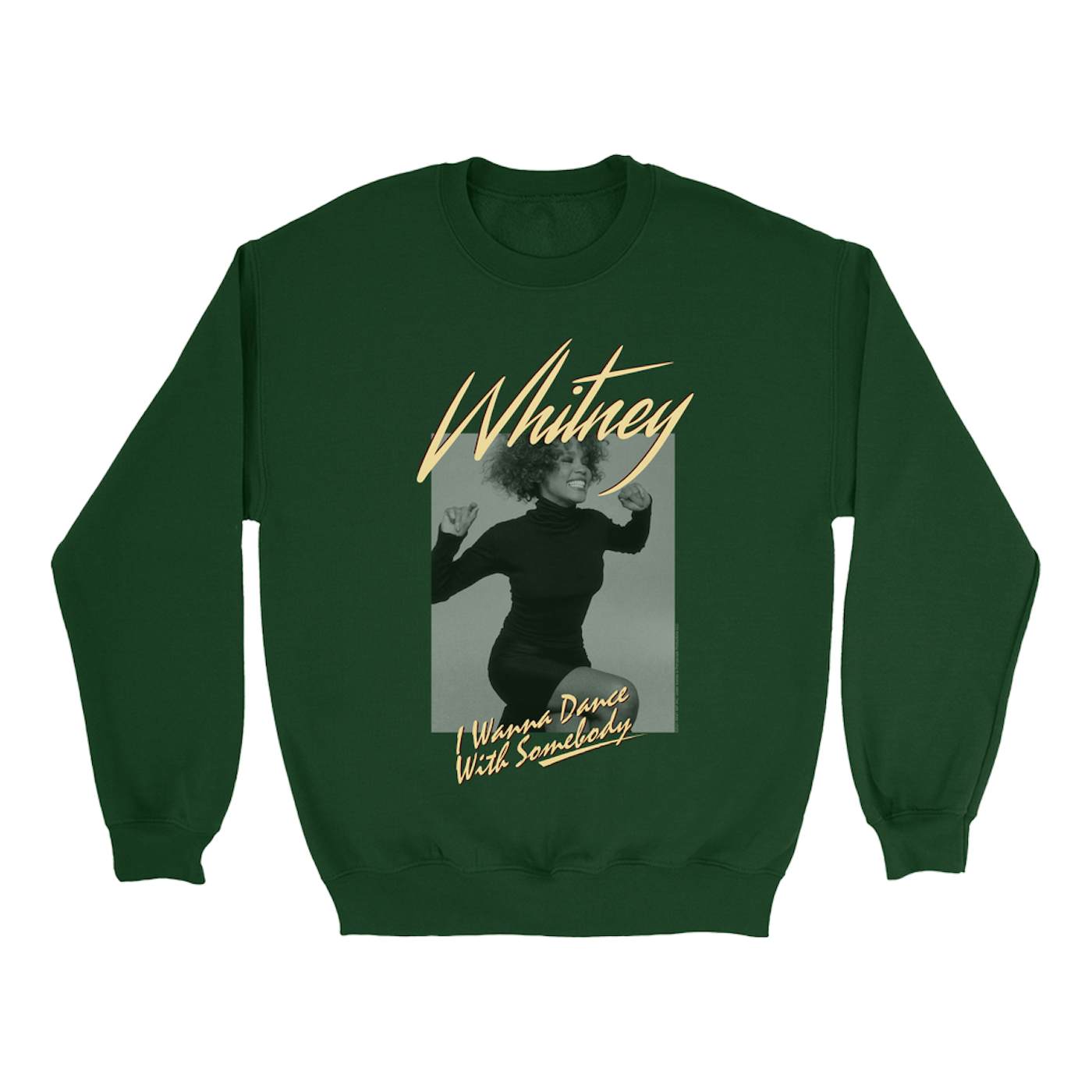 Whitney Houston Sweatshirt | I Wanna Dance With Somebody Ivory Design Whitney Houston Sweatshirt