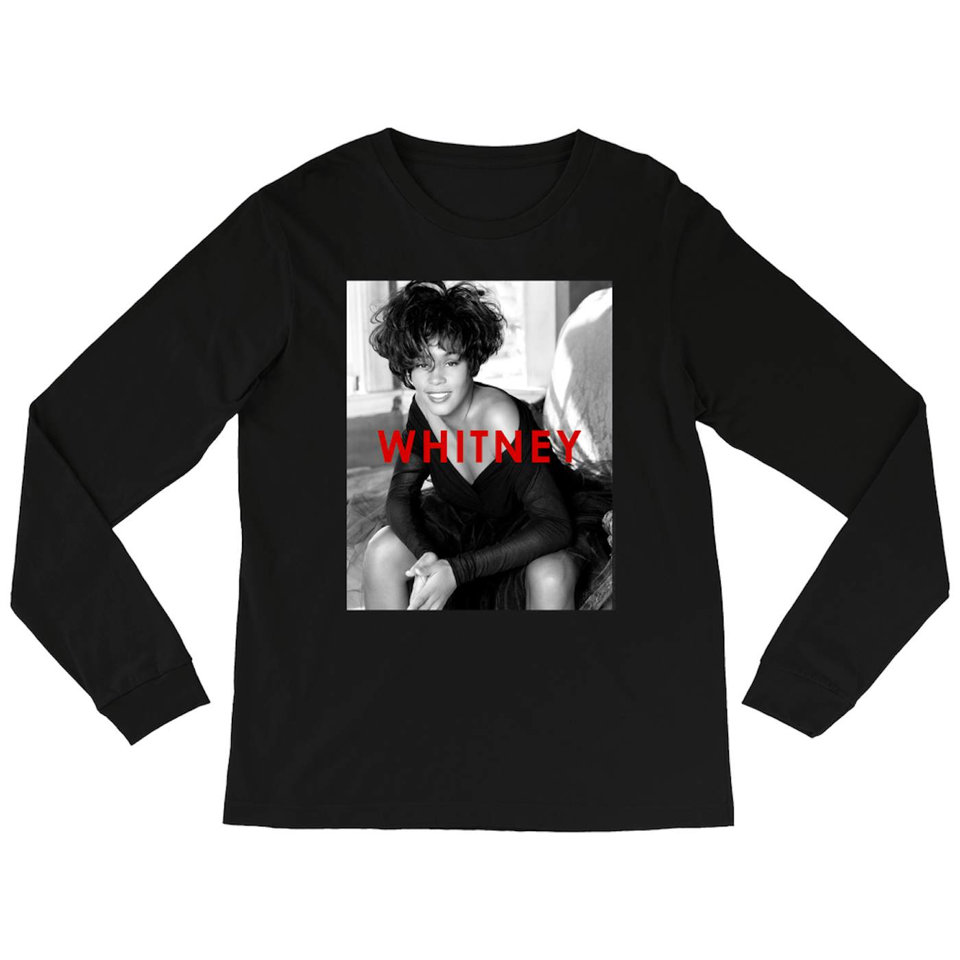 Whitney Houston Long Sleeve Shirt | Bold Black And White Cover Whitney ...