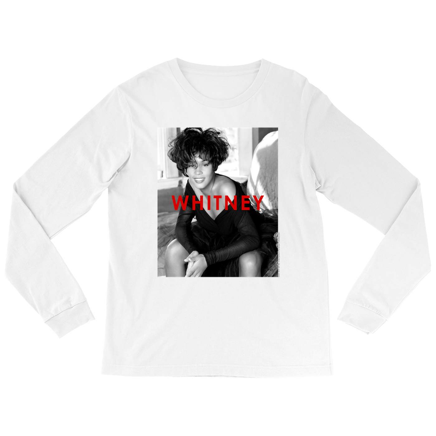 Whitney Houston Long Sleeve Shirt | Bold Black And White Cover Whitney ...