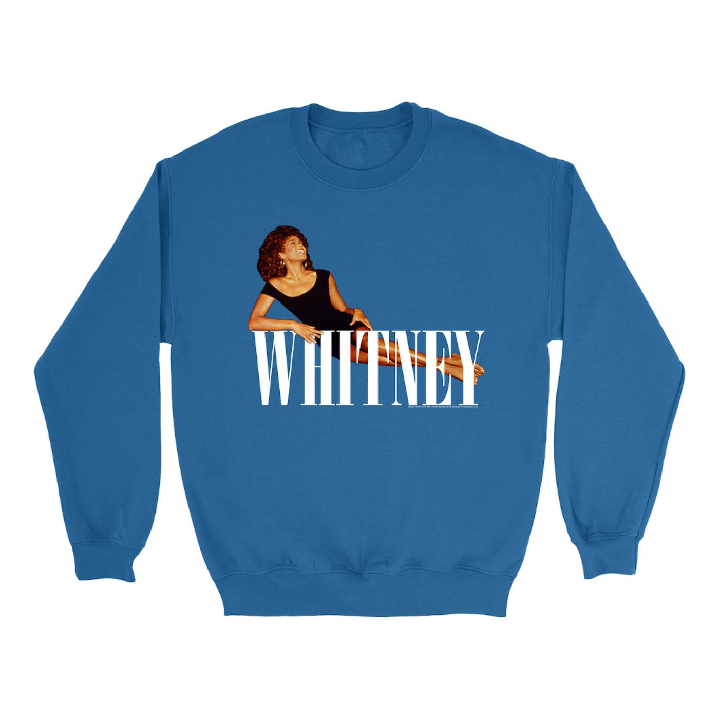 Whitney Houston Sweatshirt | Whitney Laying On Logo White Whitney ...