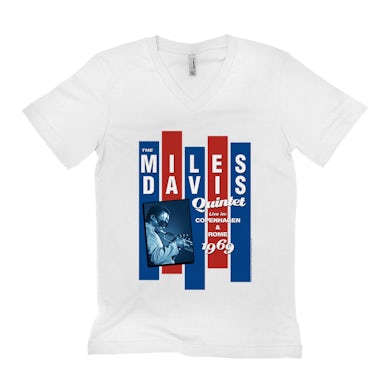 Miles Davis Unisex V-neck T-Shirt | Miles Quintet Concert Flyer Miles Davis Shirt (Merchbar Exclusive)
