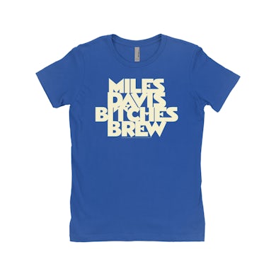 Miles Davis Ladies' Boyfriend T-Shirt | Bitches Brew White Logo Miles Davis Shirt