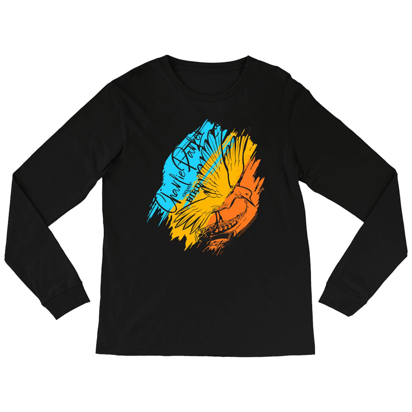 Charlie Parker T-Shirt | Chasin' The Bird Colorful Brush Stroke Image Charlie Parker Shirt