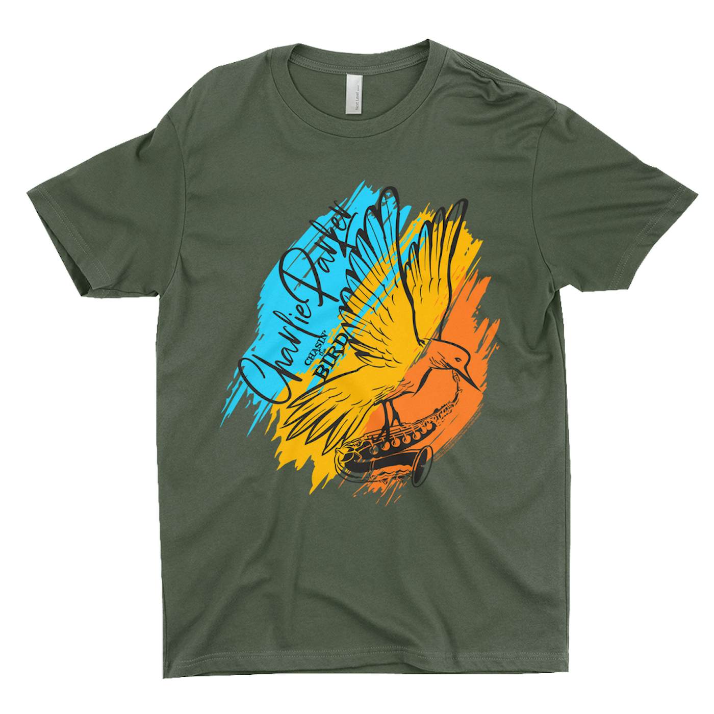 Charlie Parker T-Shirt | Chasin' The Bird Colorful Brush Stroke