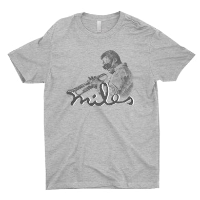 Miles Davis T-Shirt | Miles Playing Trumpet Pencil Sketch Miles Davis Shirt