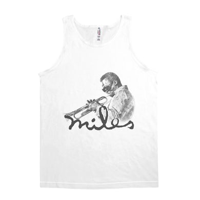 Miles Davis Unisex Tank Top | Miles Playing Trumpet Pencil Sketch Miles Davis Shirt