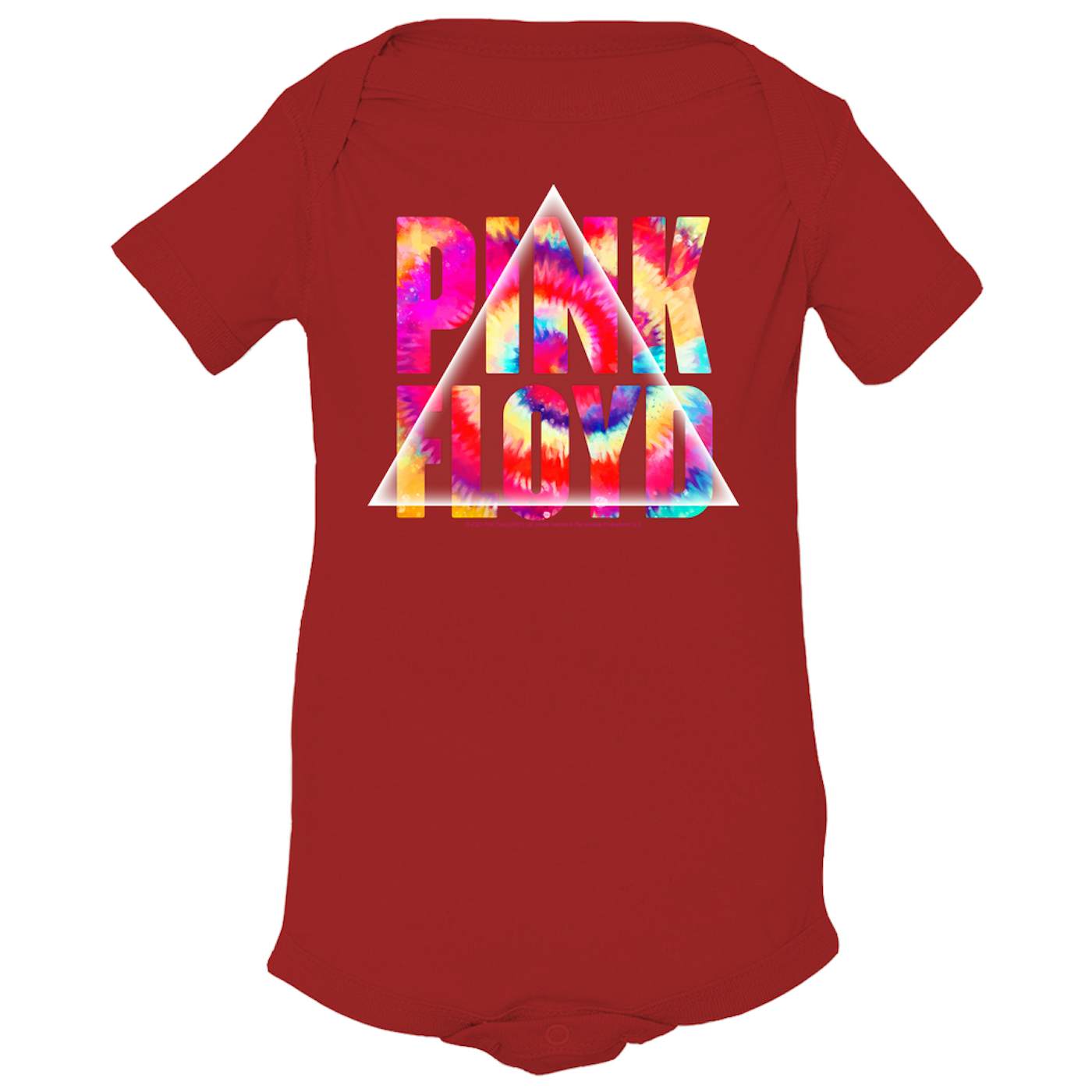 Pink Floyd Short Sleeve Bodysuit | Tie Dye Prism Logo Pink Floyd Bodysuit (Merchbar Exclusive)