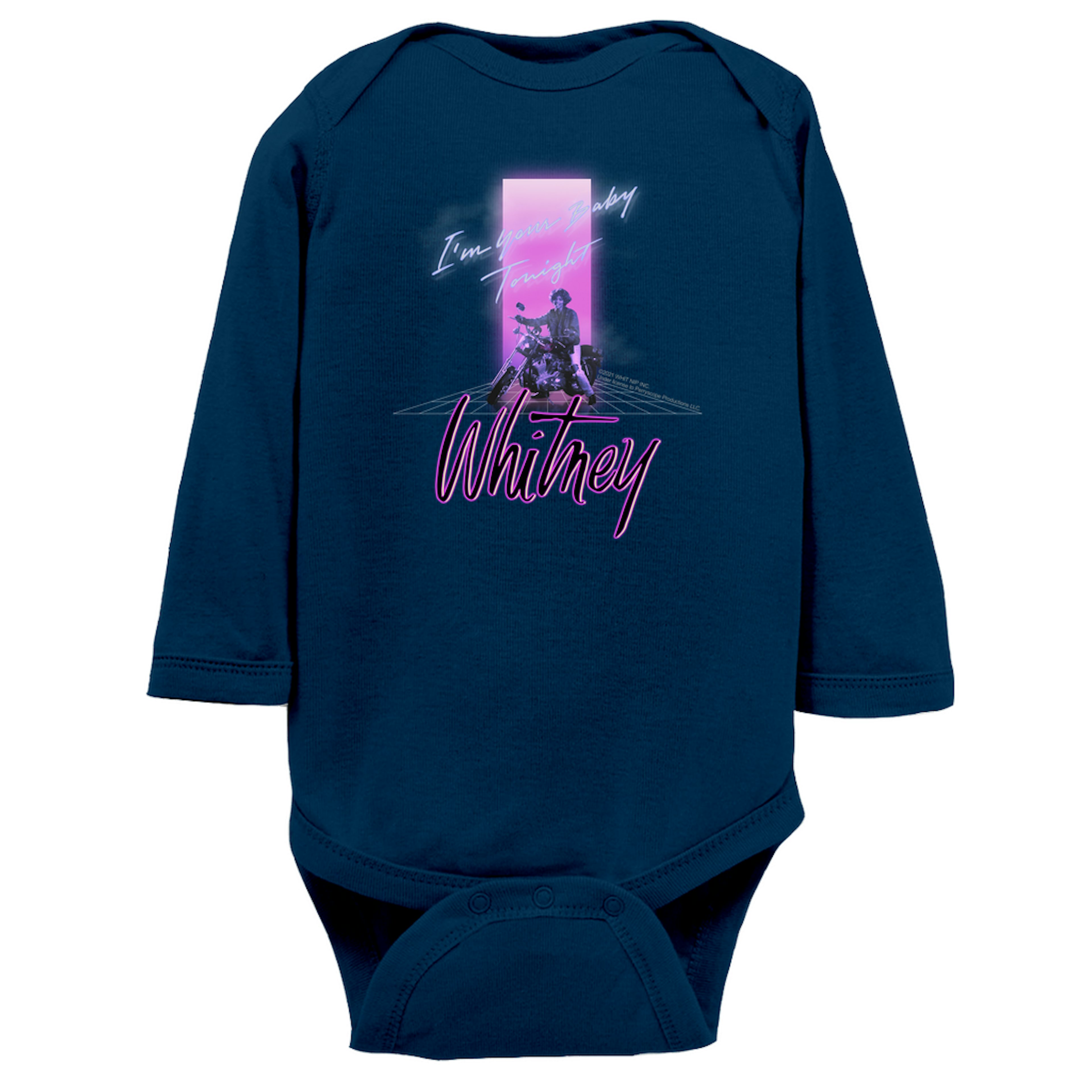 Whitney Houston Long Sleeve Bodysuit Neon Light I'm Your Baby Tonight