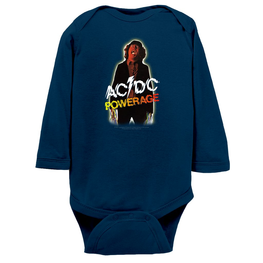 AC/DC Long Sleeve Bodysuit | Powerage Album Design Bodysuit
