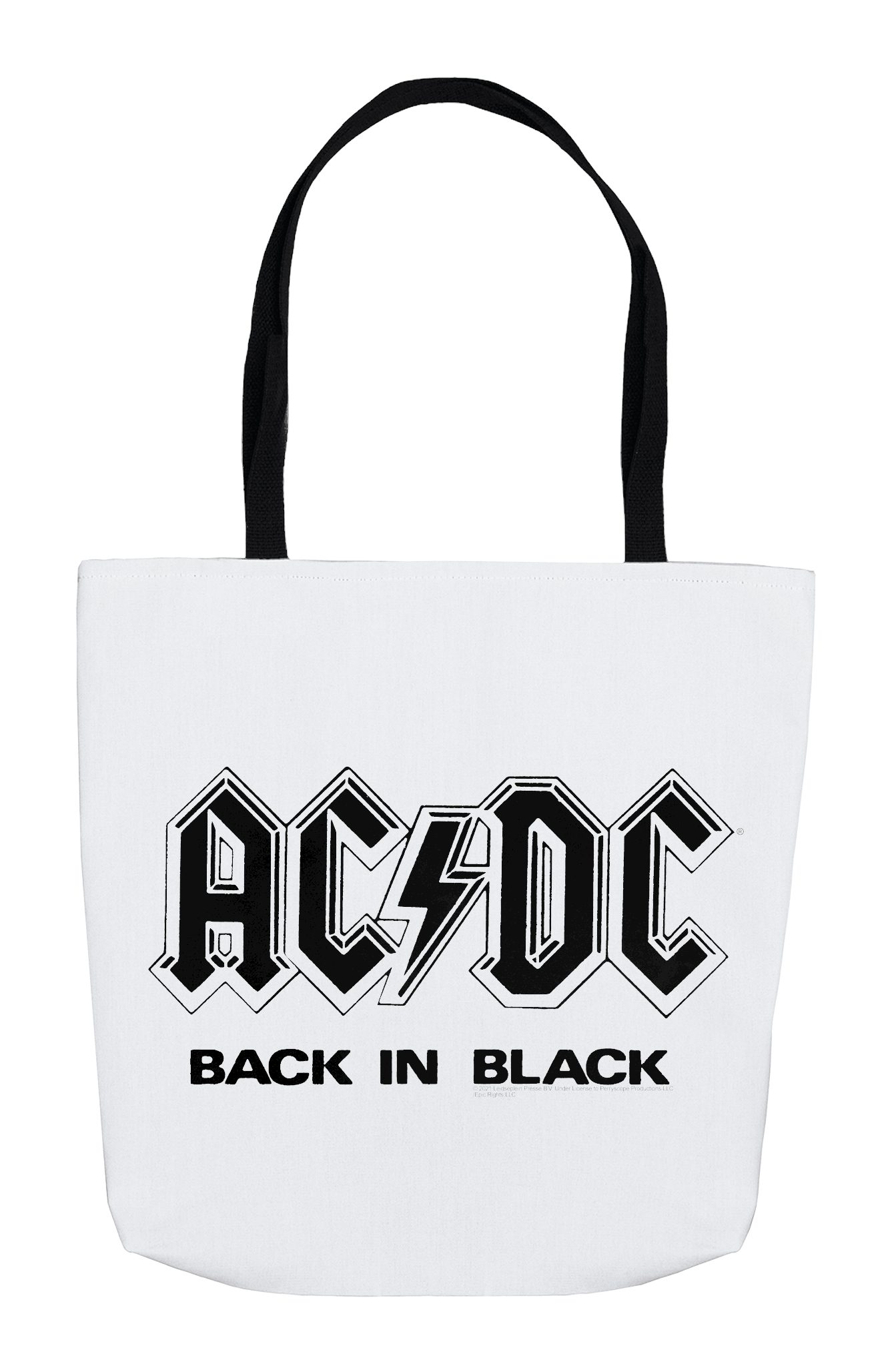 AC/DC Tote Bag | Back In Black Back In London Image Bag (Merchbar ...