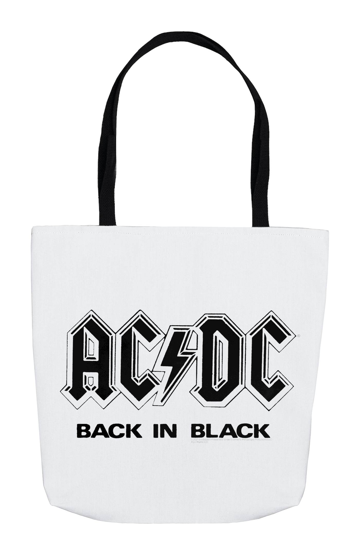 AC/DC Tote Bag | Back In Black Back In London Image Bag (Merchbar ...