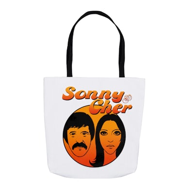 Sonny & Cher Tote Bag  Comedy Hour Illustration And Logo Ombre
