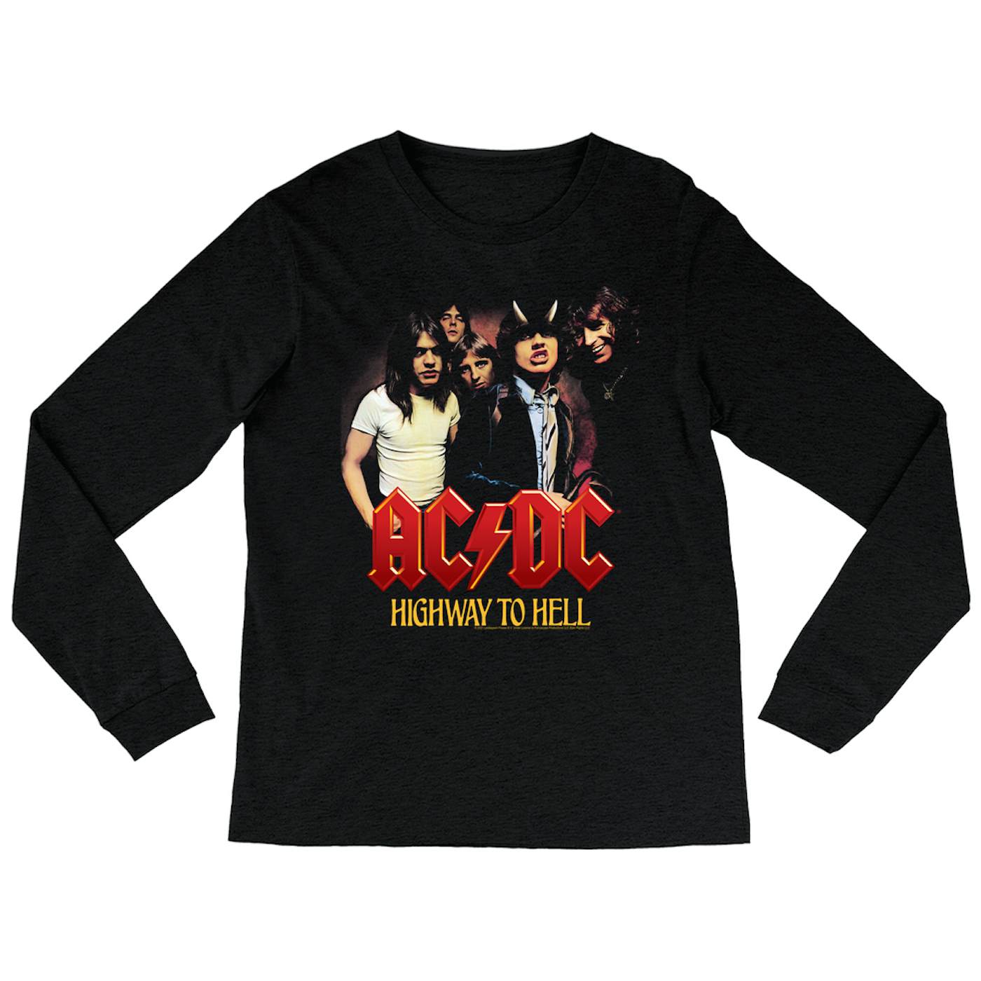 AC/DC Heather Long Sleeve Shirt | Highway To Hell Album Cover Art