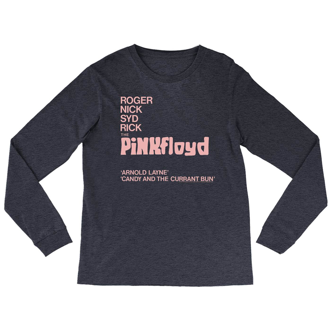 Pink Floyd Heather Long Sleeve Shirt | Album Cover Featuring Arnold Layne Pink Floyd Shirt
