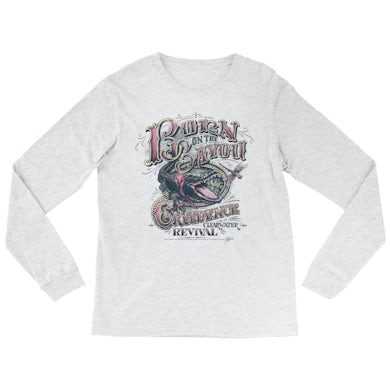 Creedence Clearwater Revival Heather Long Sleeve Shirt | Born On The Bayou Design Creedence Clearwater Revival Shirt