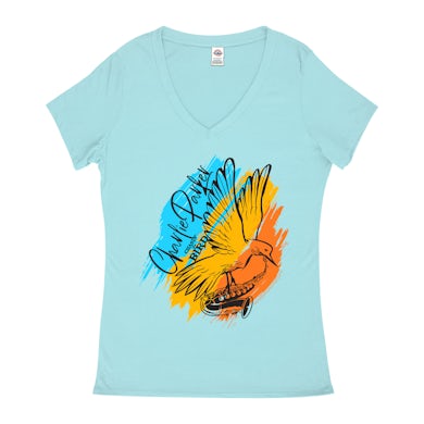 Charlie Parker Ladies' V-neck T-Shirt | Chasin' The Bird Colorful Brush Stroke Image Charlie Parker Shirt