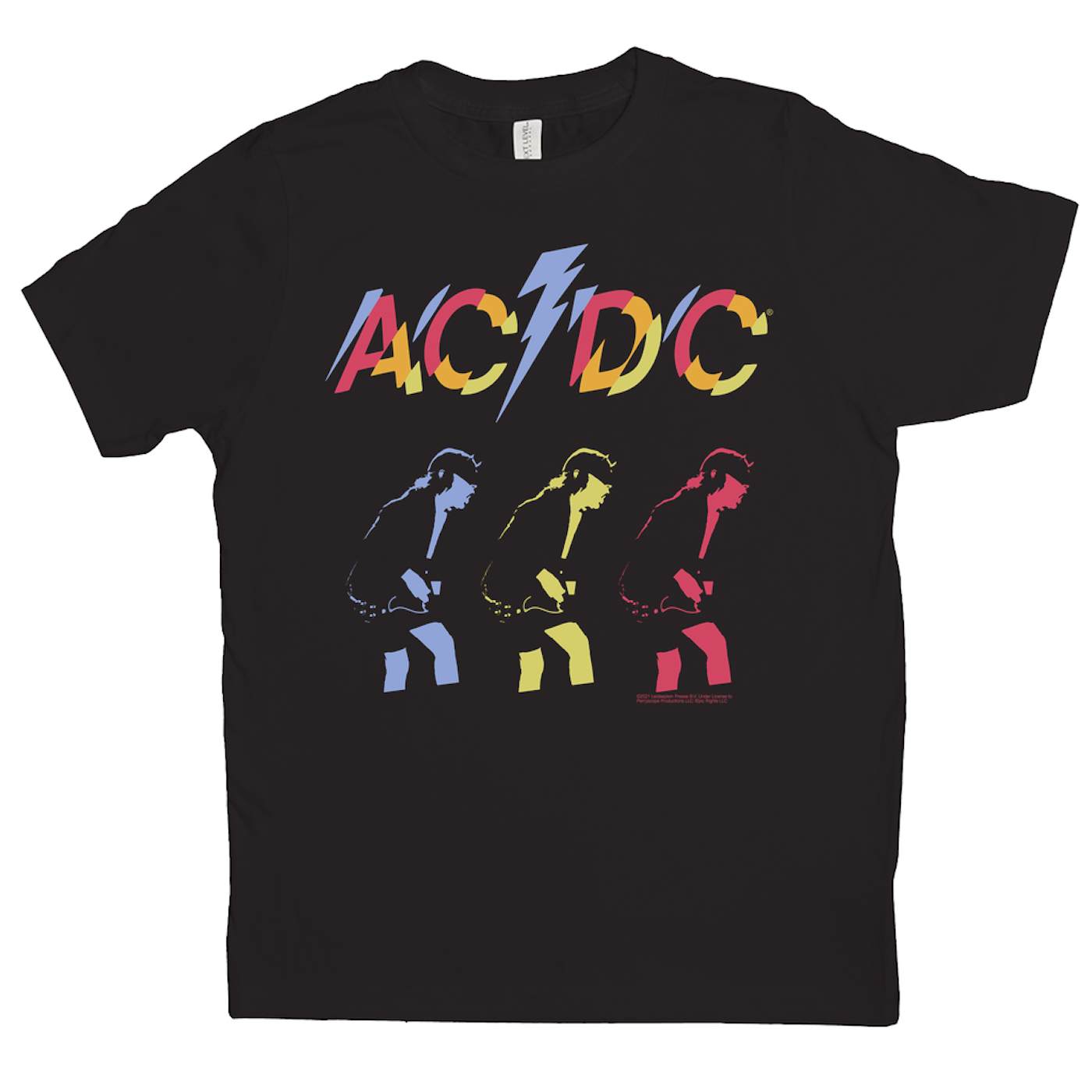 AC/DC Kids T-Shirt | Angus Young Triple Color Concert Image ACDC Kids Shirt