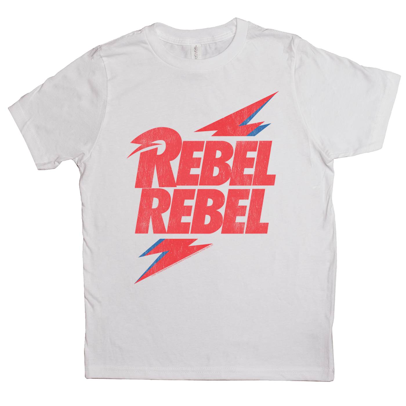 David Bowie Kids T-Shirt  Rebel Rebel Lightning Bolt Distressed David  Bowie Kids Shirt