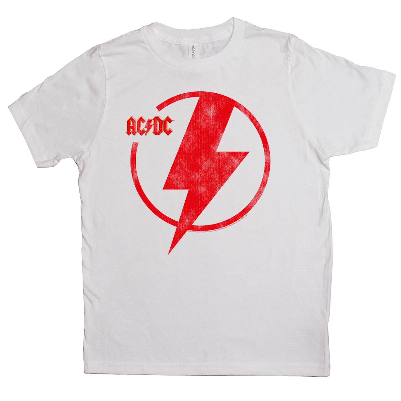 ACDC Kids T-Shirt | AC/DC Logo Lightning Bolt Red Distressed ACDC Kids Shirt