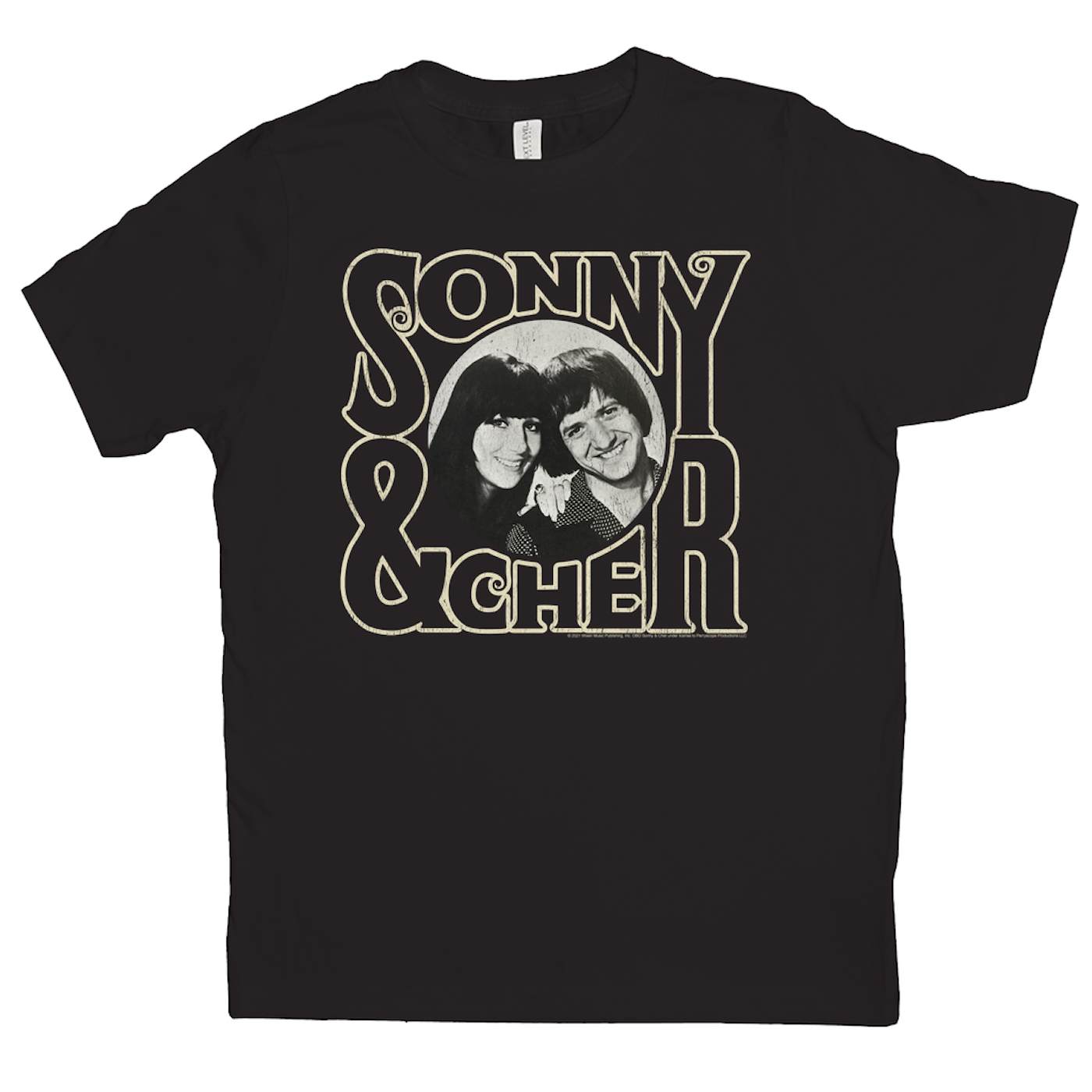 Sonny & Cher Kids T-Shirt | Retro Logo And Photo Distressed Sonny and Cher Kids Shirt