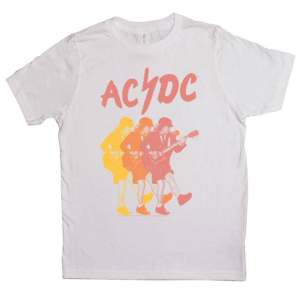 AC/DC Kids T-Shirt | Angus Young Pastel Design Kids Shirt (Merchbar ...