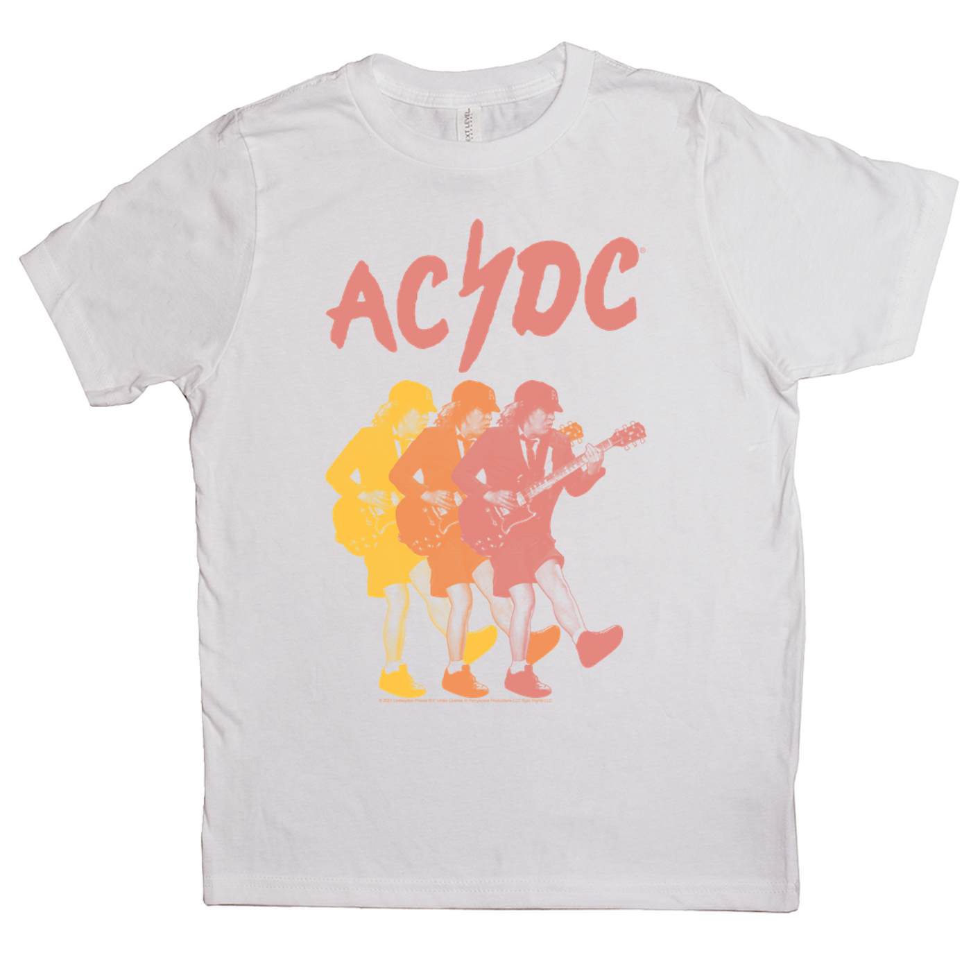 AC/DC Kids T-Shirt | Angus Young Pastel Design ACDC Kids Shirt (Merchbar Exclusive)