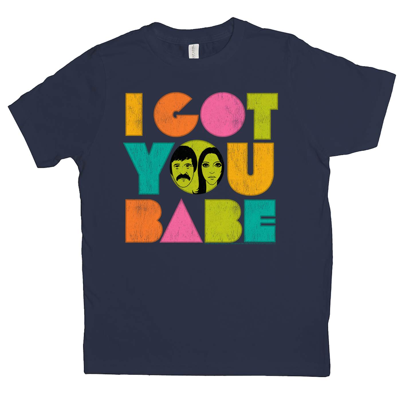 Sonny & Cher Kids T-Shirt | I Got You Babe Pastel Logo Distressed Sonny and Cher Kids Shirt (Merchbar Exclusive)