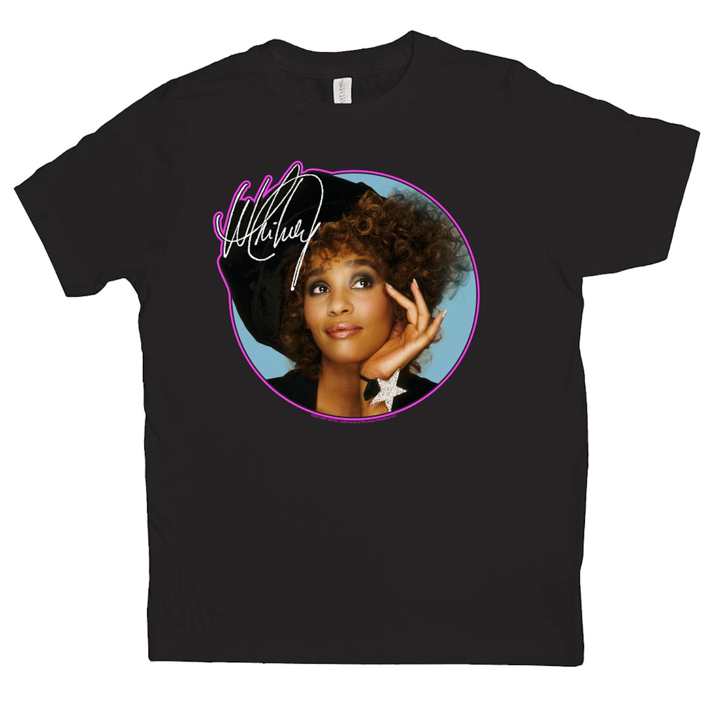 Whitney Houston Kids T-Shirt | Whitney Signature Album Photo Pink Image ...