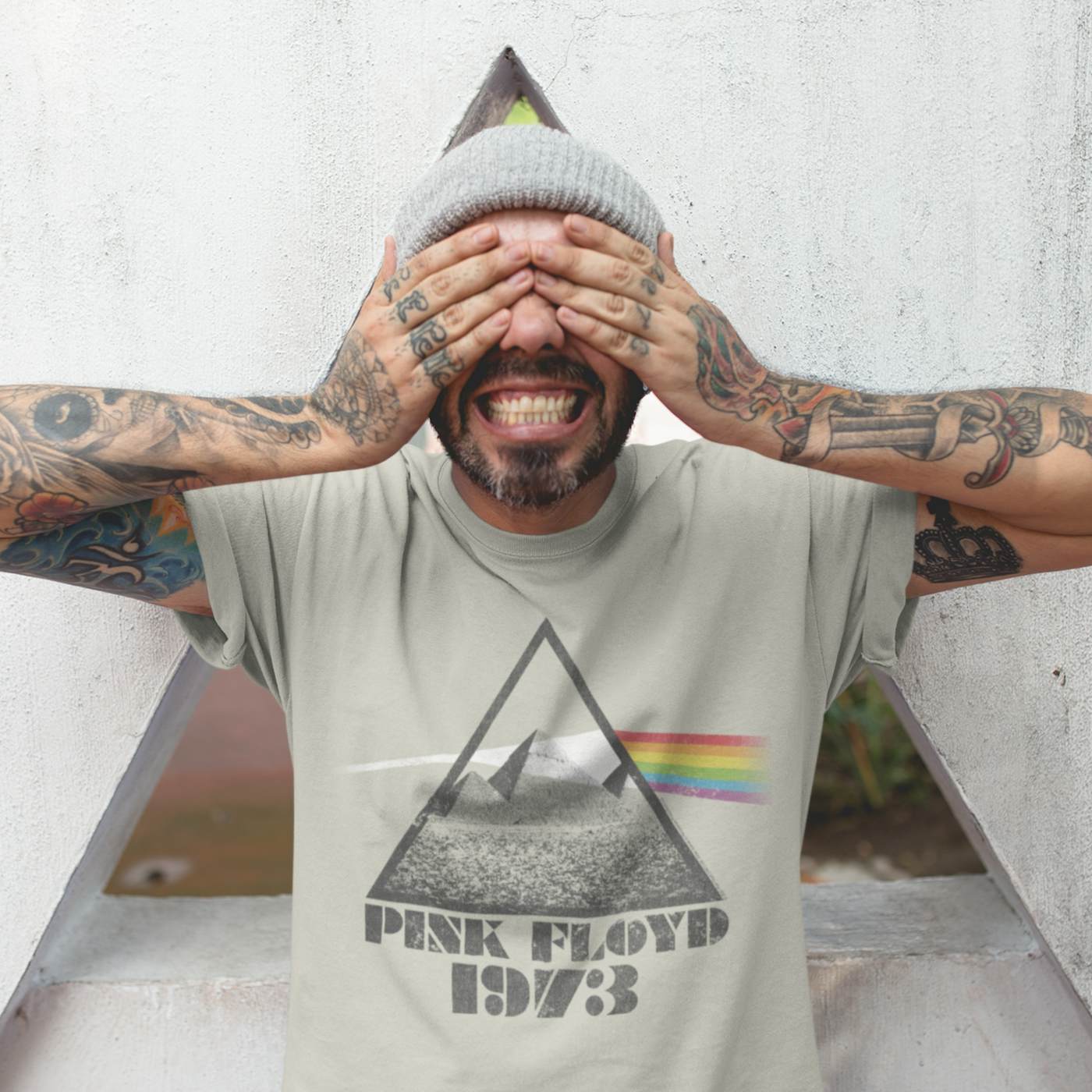 Pink Floyd | Side T-Shirt Pink Floyd 1973 Dark Shirt Pyramid