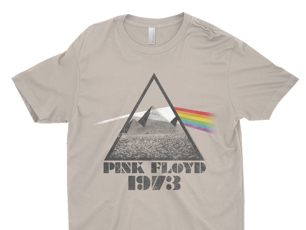 | Pyramid Floyd 1973 Pink Floyd Dark T-Shirt Pink Shirt Side