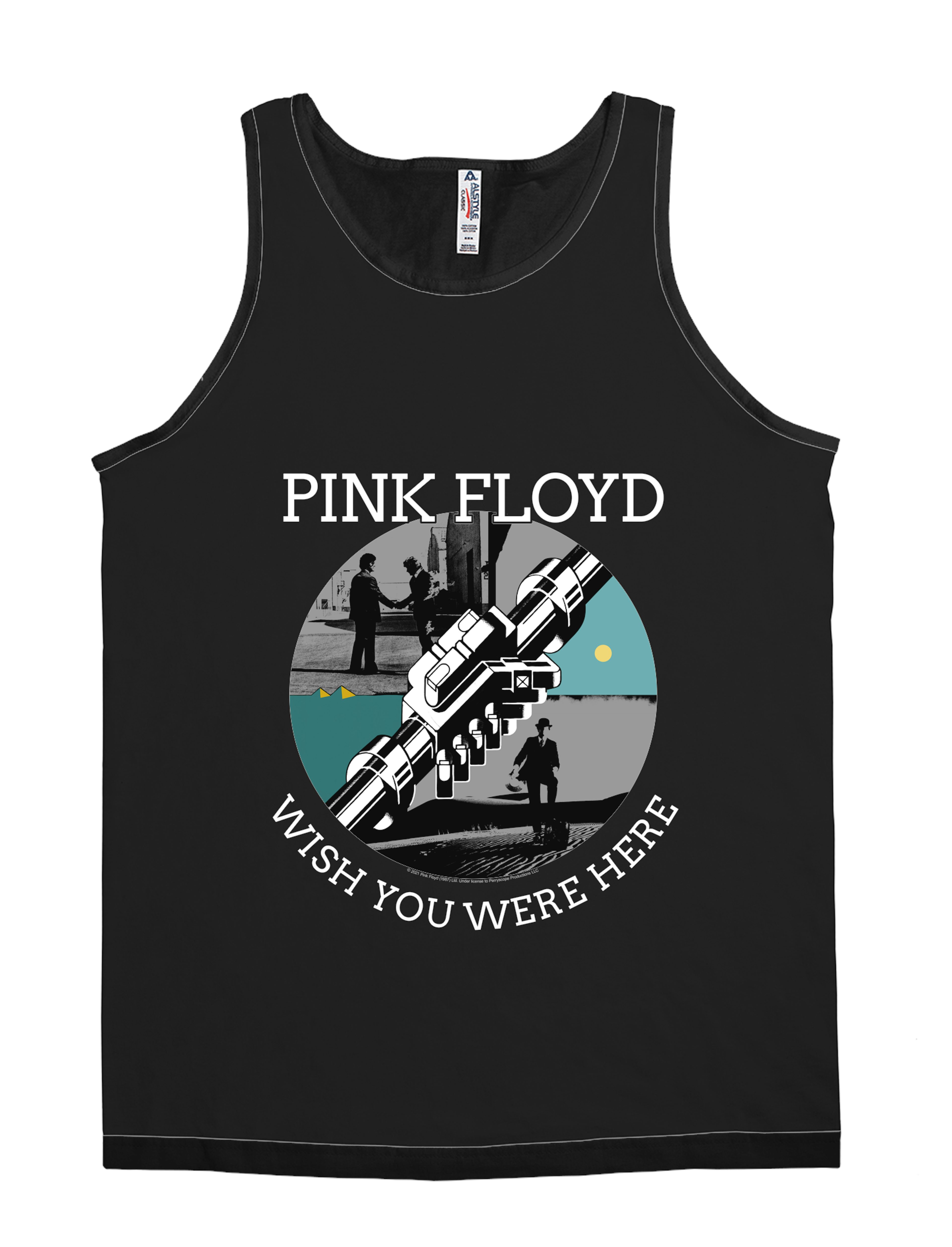 Pink Floyd Unisex Tank Top Wish You Were Here Album Collage Pink