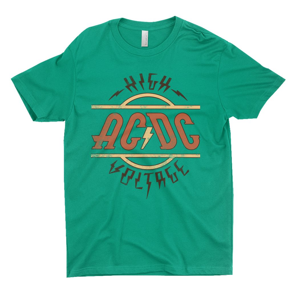AC/DC T-Shirt | Retro Colored High Voltage Design Distressed Shirt  $35.00$24.95