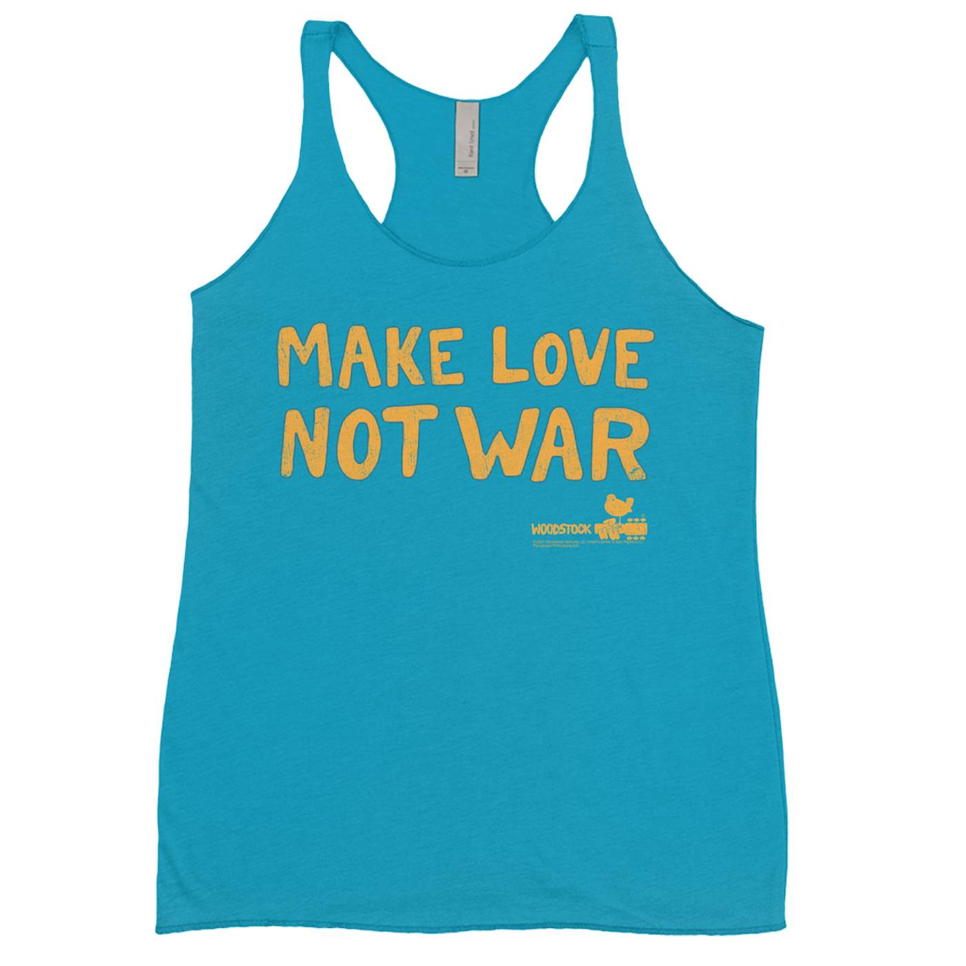 Woodstock Ladies' Tank Top | Make Love Not War Distressed Woodstock Shirt (Merchbar Exclusive)