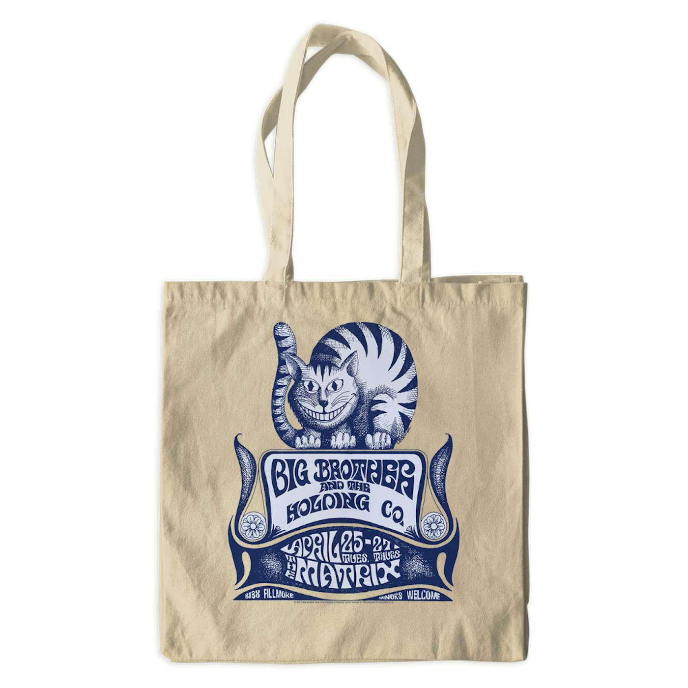 Big Brother & The Holding Company Canvas Tote Bag | Big Brother And The Holding Company Feat. Janis Joplin The Matrix Concert Flyer Big Brother and The Holding Company Bag (Merchbar Exclusive)