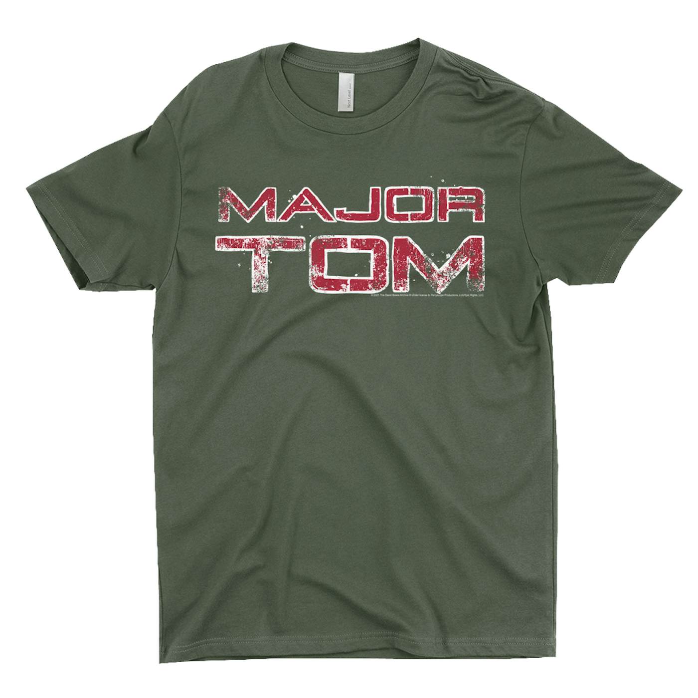 David Bowie T-Shirt | Major Tom White Design Distressed David Bowie Shirt (Merchbar Exclusive)
